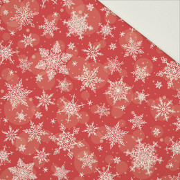 SNOWFLAKES PAT. 2 / red  - Cotton drill