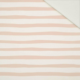 30% STRIPES - ECRU AND LIGHT PINK (BIRDS IN LOVE) - Cotton drill