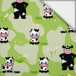COWS ON GREEN - light brushed knitwear