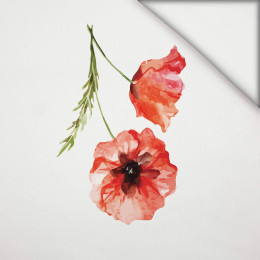 POPPIES pat. 2 -  PANEL (60cm x 50cm) Knitted fabric for sportswear, lightly brushed