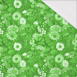LIME GREEN / FLOWERS - Sports knit - bird eye mesh