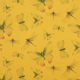 BUTTERFLIES AND DRAGONFLIES (WATER-COLOR BUTTERFLIES) / B-14 mustard