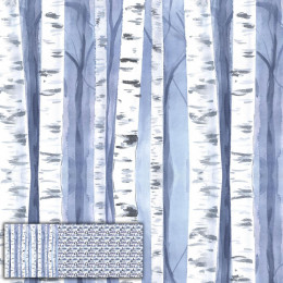BIRCH FOREST (PAINTED FOREST) - PANORAMIC PANEL (60cm x 155cm)