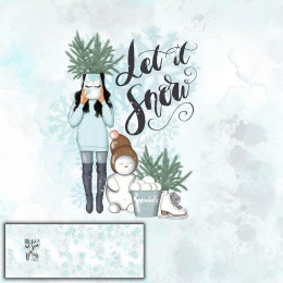 LET IT SNOW pat. 2 (WINTER IN THE CITY) - PANORAMIC PANEL (80cm x 155cm)