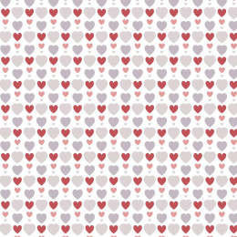 HEART BEADS / white (VALENTINE'S HEARTS)