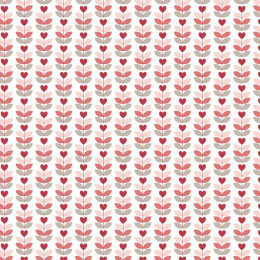 LOVE TULIPS / white (VALENTINE'S HEARTS)