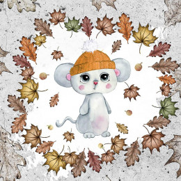 BLANKA THE AUTUMN MOUSE IN THE HAT - panel 50cm x 60cm