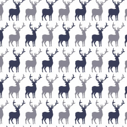 REINDEERS PAT. 4 (WINTER TIME) / white - Linen 100%