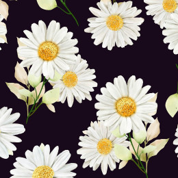 DAISIES PAT. 3 / black - softshell