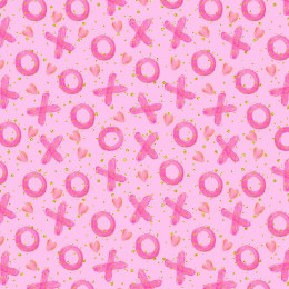 XOXO pat. 2 / pink