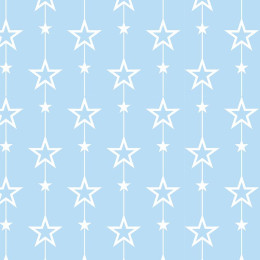 WHITE  STARS (CHAINS) / light blue