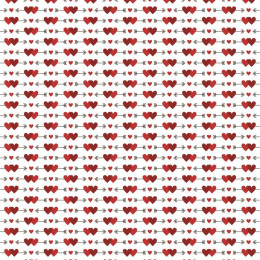 ARROWS AND HEARTS pat. 2 / white (VALENTINE'S MIX)