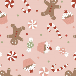 CHRISTMAS CANDIES (CHRISTMAS GINGERBREAD) / dusky pink