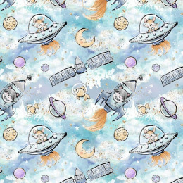 SPACE CUTIES pat. 5 (CUTIES IN THE SPACE) - Cotton muslin