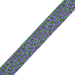 Woven printed elastic band - NEON LEOPARD PAT. 1 / Choice of sizes