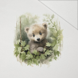 WATERCOLOR LITTLE BEAR - panel (60cm x 50cm) Hydrophobic brushed knit