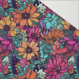 WATER-COLOR FLOWERS pat. 7 - Hydrophobic brushed knit