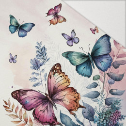 BEAUTIFUL BUTTERFLY PAT. 4  - panel (60cm x 50cm) Hydrophobic brushed knit