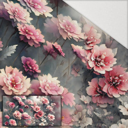 VINTAGE FLOWERS Pat. 3 - panel (80cm x 155cm) Hydrophobic brushed knit
