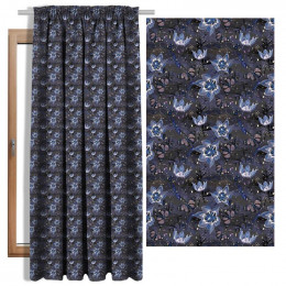 MOON LILIES (ENCHANTED NIGHT) - Blackout curtain fabric