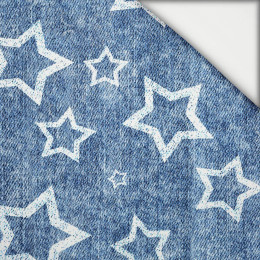WHITE STARS (CONTOUR) / vinage look jeans dark blue - light brushed knitwear