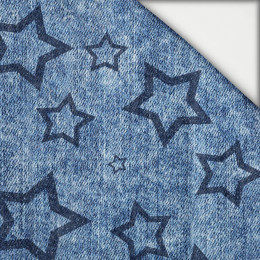 DARK BLUE STARS (CONTOUR) / vinage look jeans dark blue - light brushed knitwear