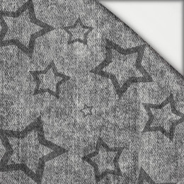 GREY STARS (CONTOUR) / vinage look jeans grey - light brushed knitwear