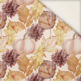 PUMPKINS AND LEAVES (GOLDEN AUTUMN) - Linen with viscose