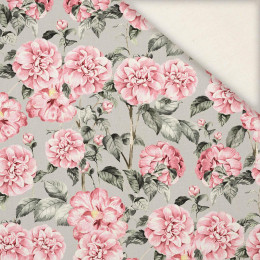 PINK PEONIES pat. 4 - Linen with viscose