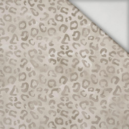 100cm SPOTS / BEIGE (SNOW LEOPARDS) - lycra 300g