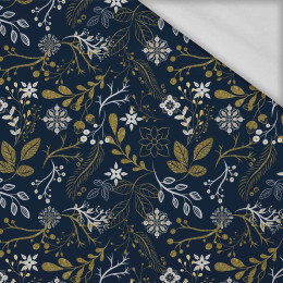 FOLK FLORAL pat. 1 / gold (FOLK FOREST) - Thermo lycra