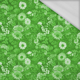 LIME GREEN / FLOWERS - Thermo lycra