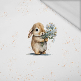 BUNNY WITH A BOUQUET OF FLOWERS - panel (60cm x 50cm)  Thermo lycra