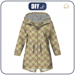 KIDS PARKA (ARIEL) - BEARS AND OWLS (FOREST ANIMALS) - softshell
