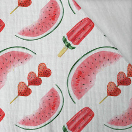 ICE CREAM AND WATERMELONS - Cotton muslin