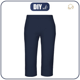 Pajamas-cropped pants "LINDA" -  B-19 NAVY - sewing set