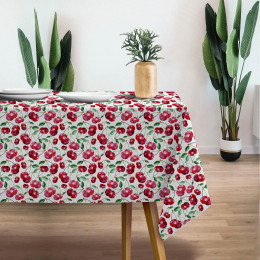 CHERRIES / PAT. 5 - Woven Fabric for tablecloths