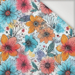 WATER-COLOR FLOWERS pat. 5 - Nylon fabric PUMI