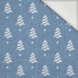 CHRISTMAS TREES WITH STARS / ACID WASH - blue - Nylon fabric PUMI