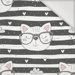 CATS IN GLASSES / grey - Nylon fabric PUMI