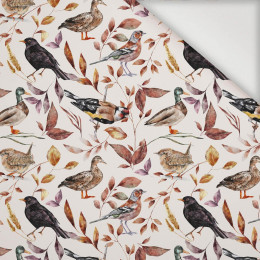 BIRDS PAT. 2 / WHITE (COLORFUL AUTUMN) - Nylon fabric PUMI