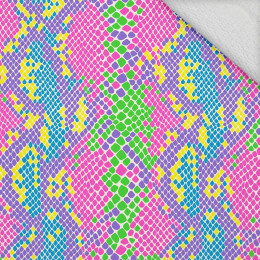 NEON SNAKE'S SKIN PAT.1  - thick looped knit 