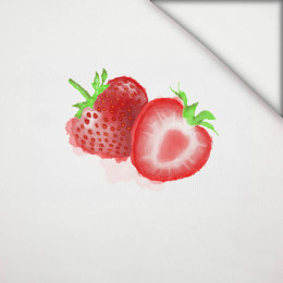 STRAWBERRY -  PANEL (60cm x 50cm) Knitted fabric for sportswear, lightly brushed