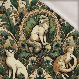ART NOUVEAU CATS & FLOWERS PAT. 1 - brushed knitwear with elastane ITY