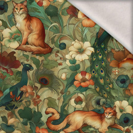 ART NOUVEAU CATS & FLOWERS PAT. 2 - brushed knitwear with elastane ITY