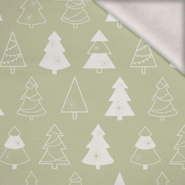 GLAZED CHRISTMAS TREES (CHRISTMAS GINGERBREAD) / pistachio - brushed knitwear with elastane ITY