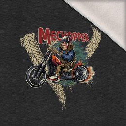 MECHOPPER / black - panel (75cm x 80cm) brushed knitwear with elastane ITY