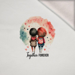TOGETHER FOREVER / girls -  PANEL (60cm x 50cm) brushed knitwear with elastane ITY