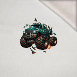 MONSTER TRUCK PAT. 2 -  PANEL (60cm x 50cm) brushed knitwear with elastane ITY