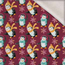 PENGUINS / SNOWFLAKES pat . 2 (CHRISTMAS PENGUINS) - brushed knitwear with elastane ITY
